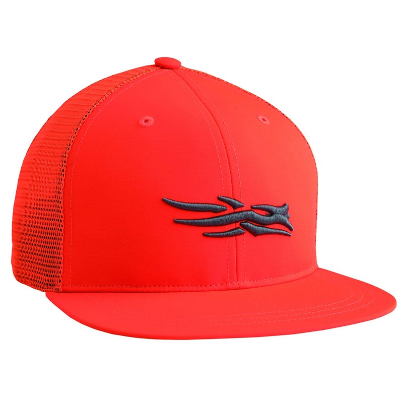 SITKA Gear Men's Standard Trucker Breathable Mesh Hunting Cap-One Size Fits All, Blaze Orange, OSFA